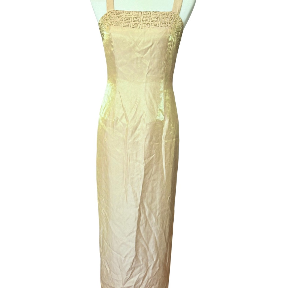 Alex Evenings Beaded Pixie Dust Yellow Dress